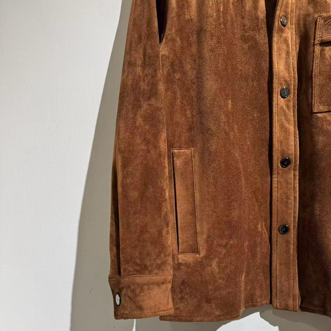 카라멜 가죽셔츠 (Caramel leather shirt)