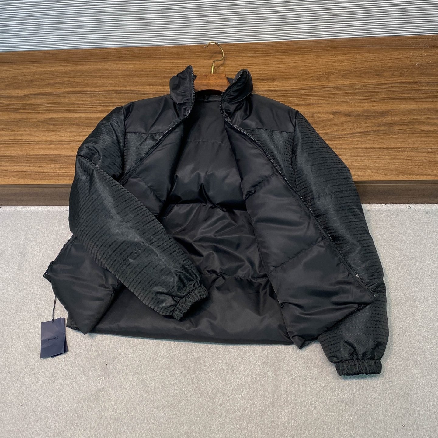 스탠드 칼라 양면패딩 (stand collar padding)