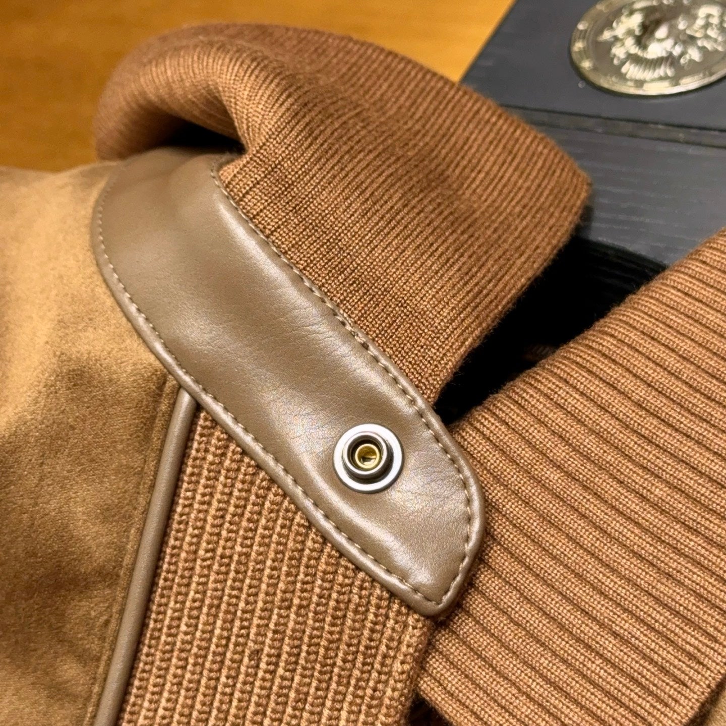 니트 스웨이드 자켓 (knit suede jacket)