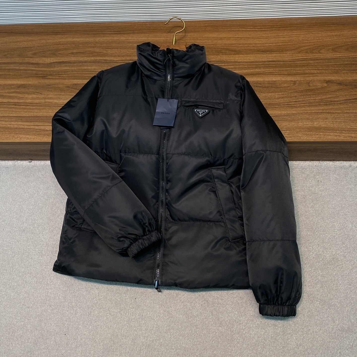 스탠드 칼라 양면패딩 (stand collar padding)