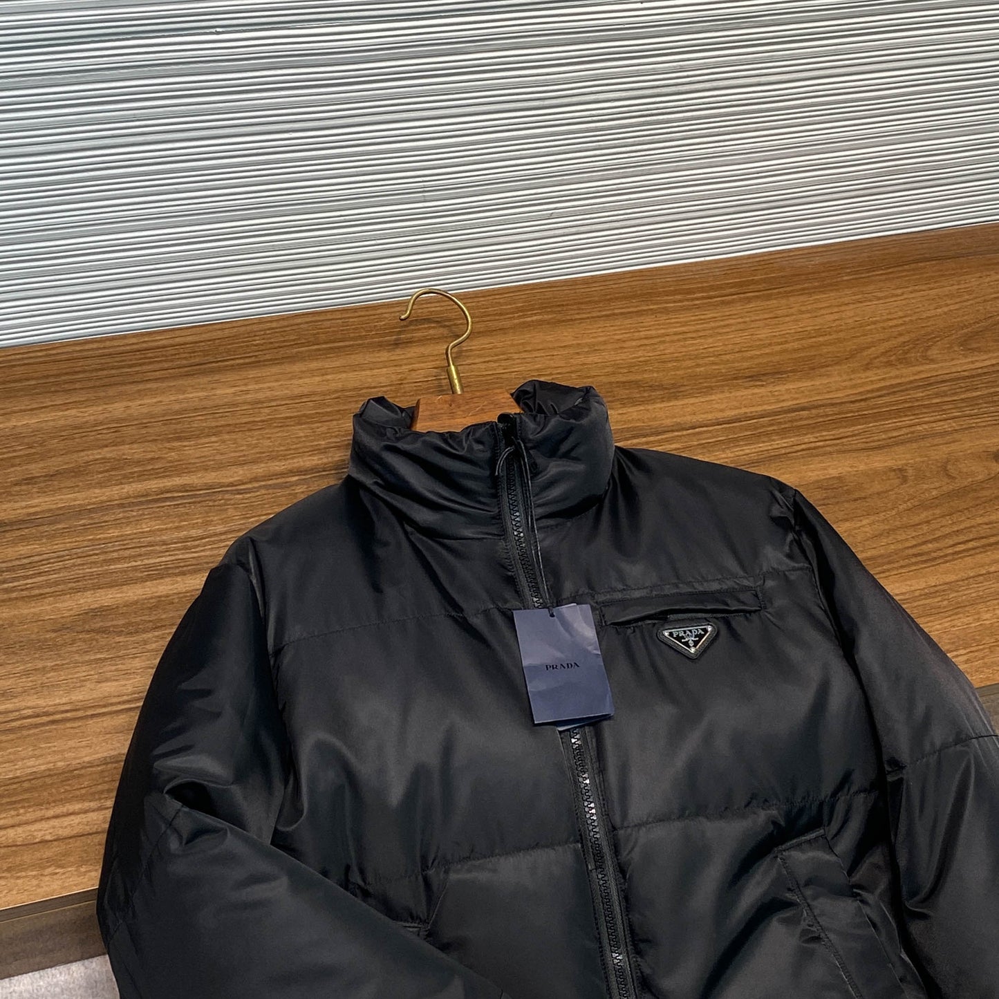 스탠드 칼라 양면패딩 (stand collar padding)