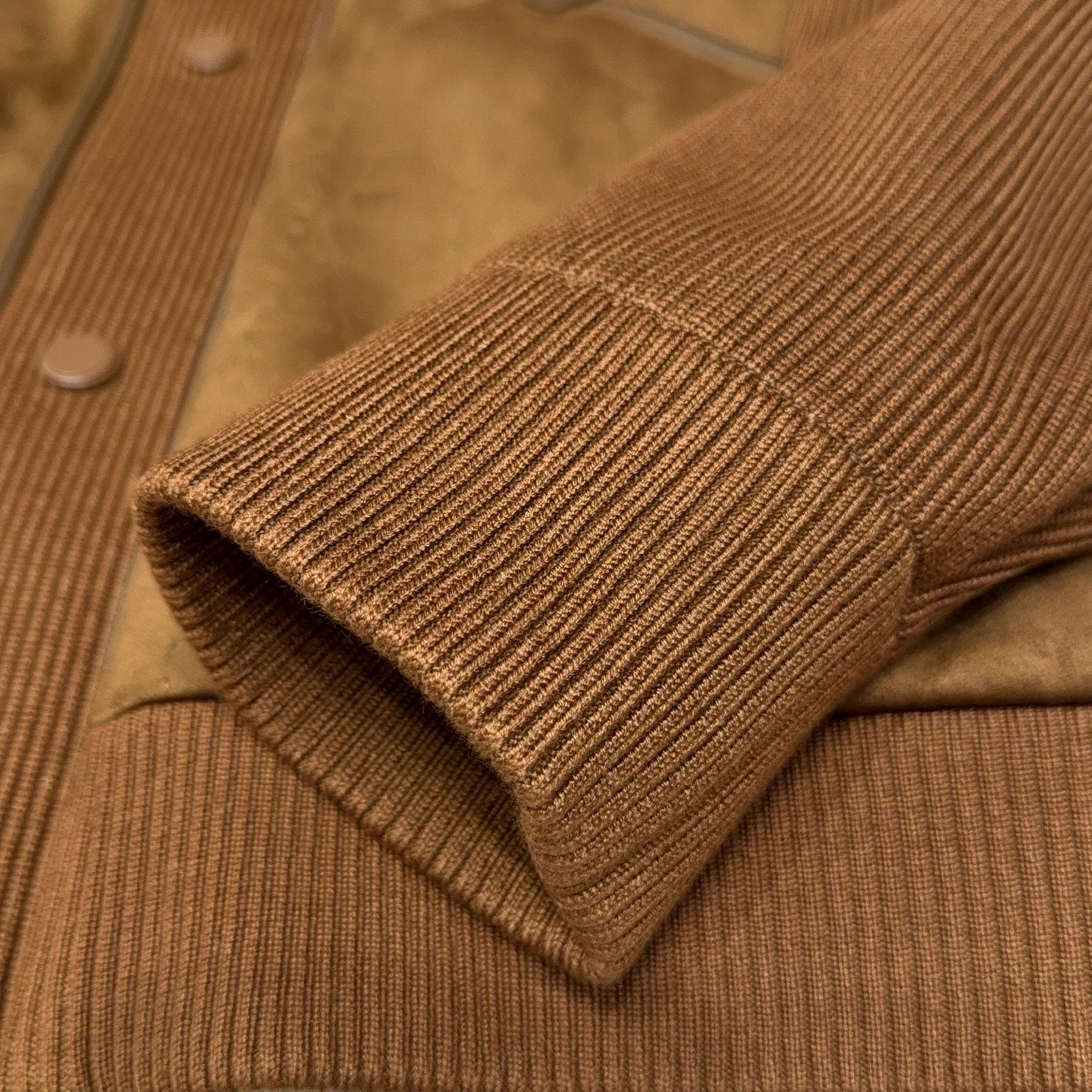 니트 스웨이드 자켓 (knit suede jacket)
