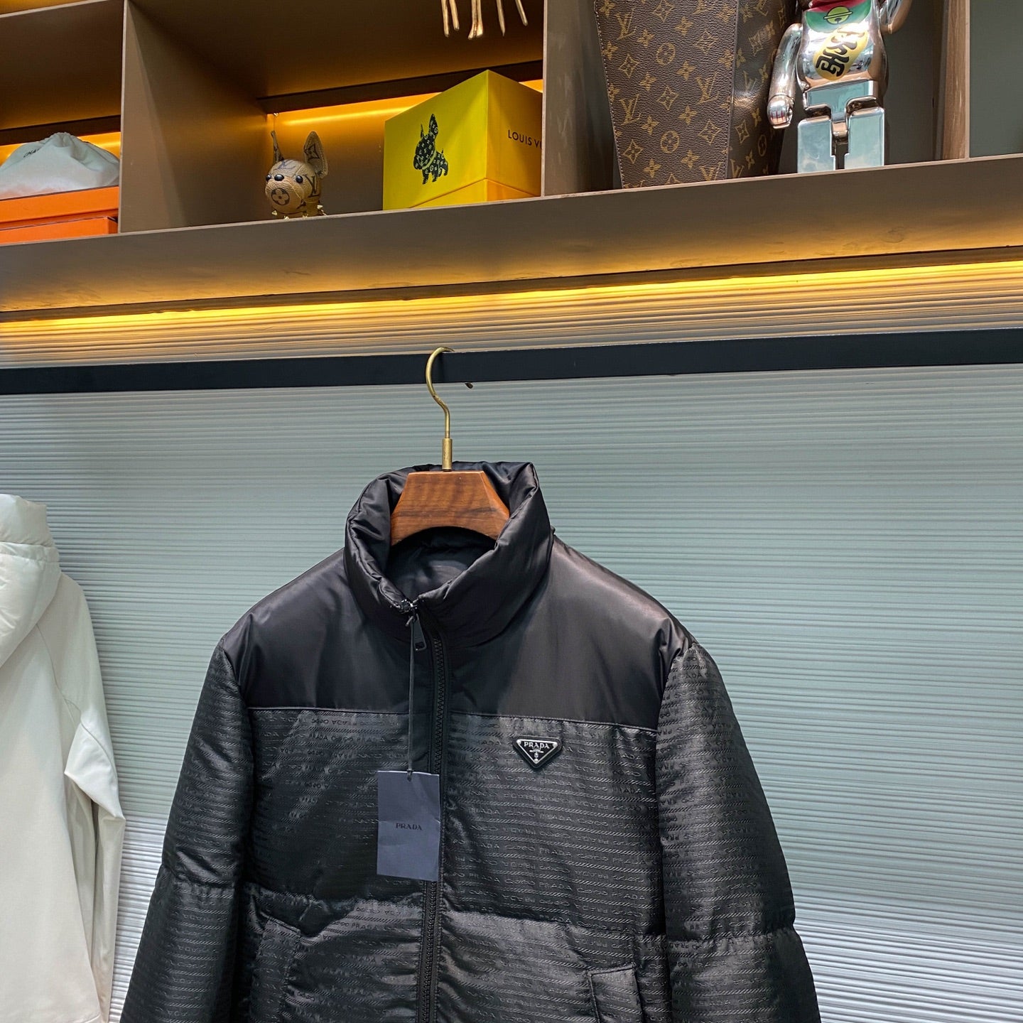 스탠드 칼라 양면패딩 (stand collar padding)