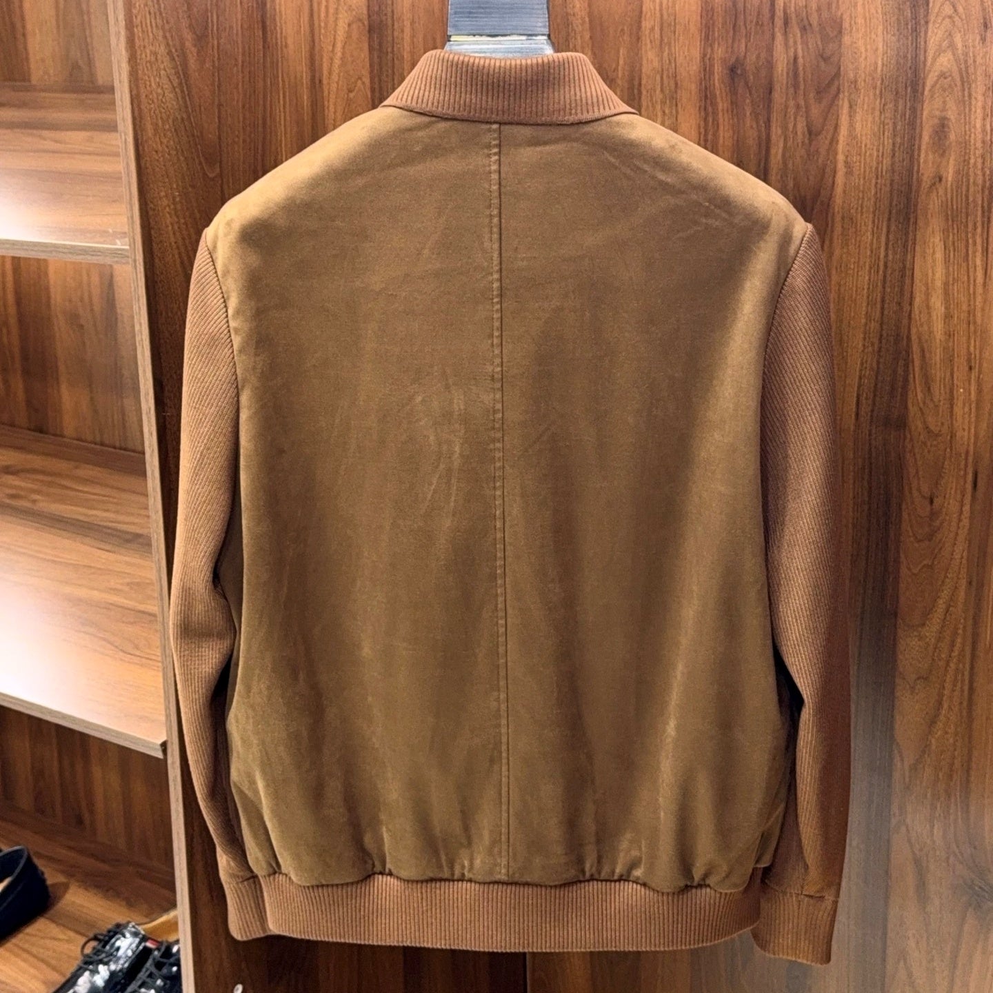 니트 스웨이드 자켓 (knit suede jacket)