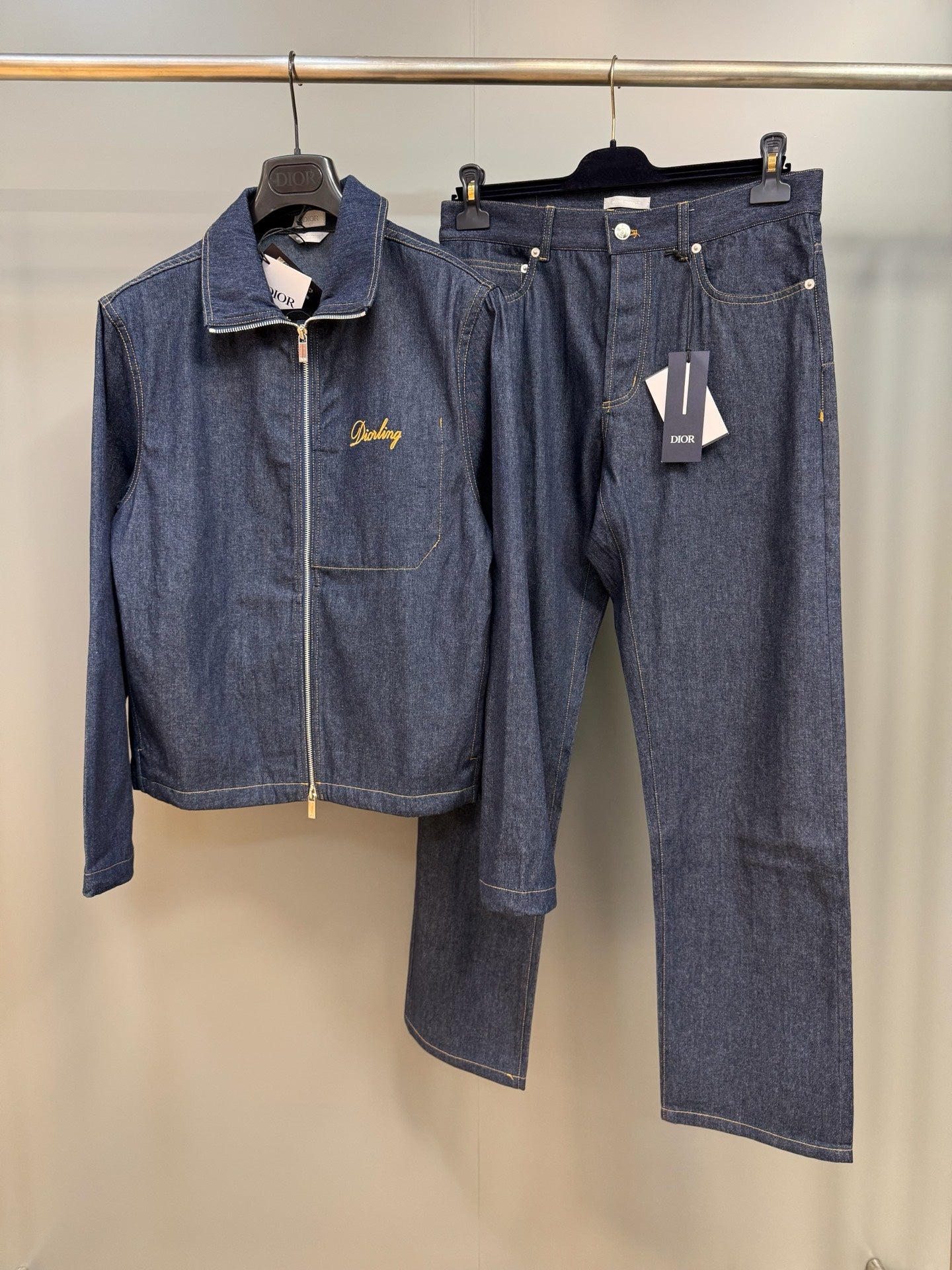 보머 데님 셋업 (Bomber denim setup)