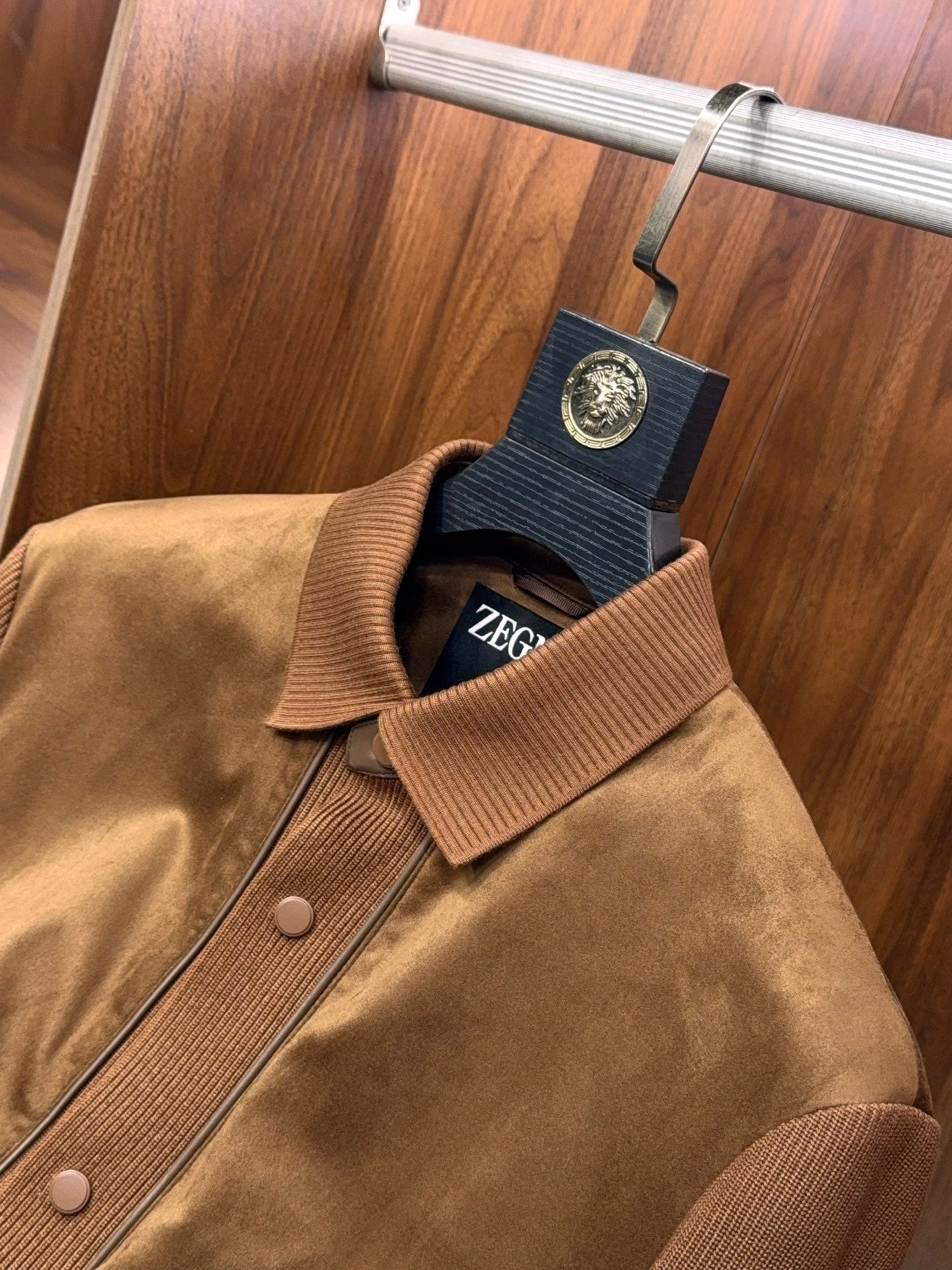 니트 스웨이드 자켓 (knit suede jacket)
