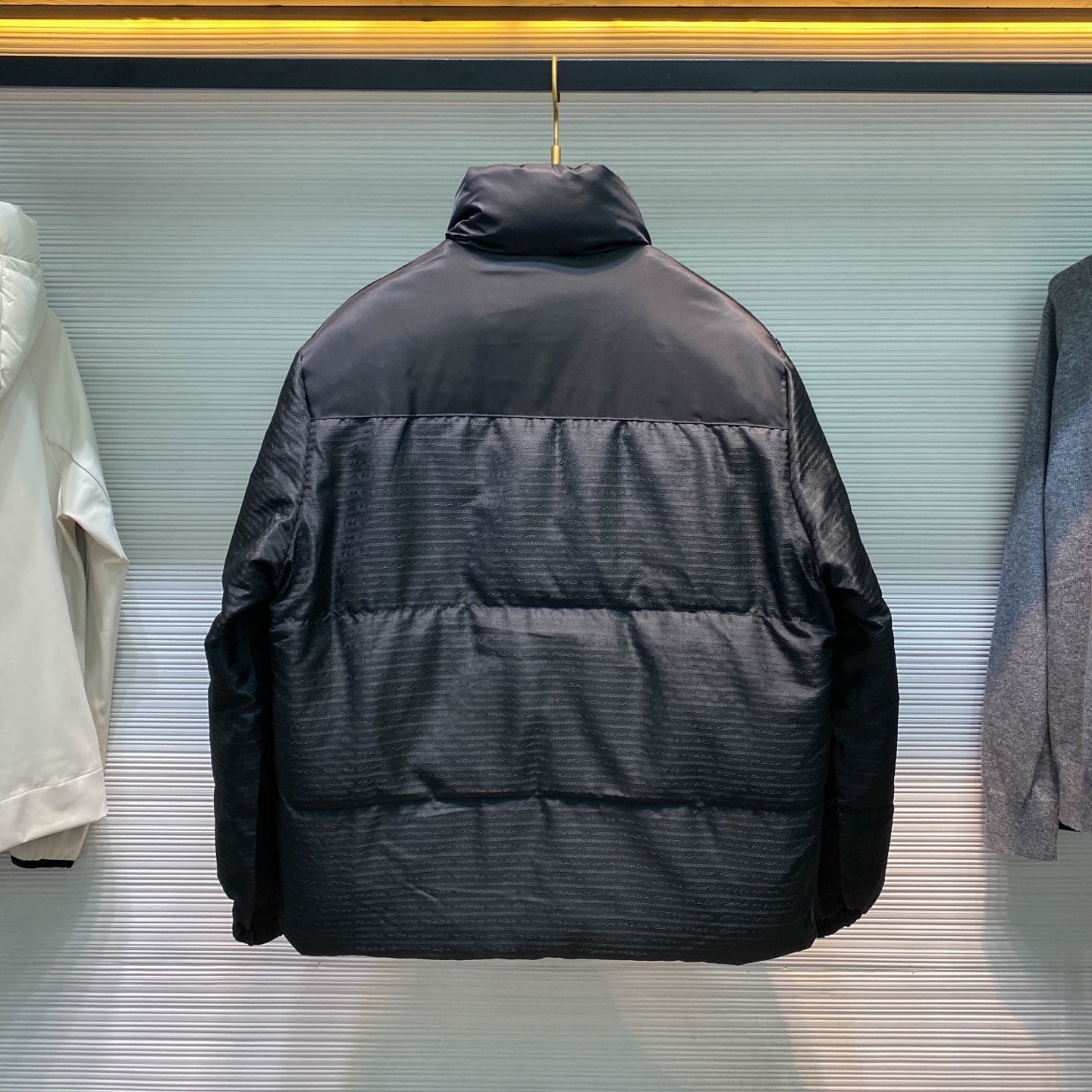 스탠드 칼라 양면패딩 (stand collar padding)