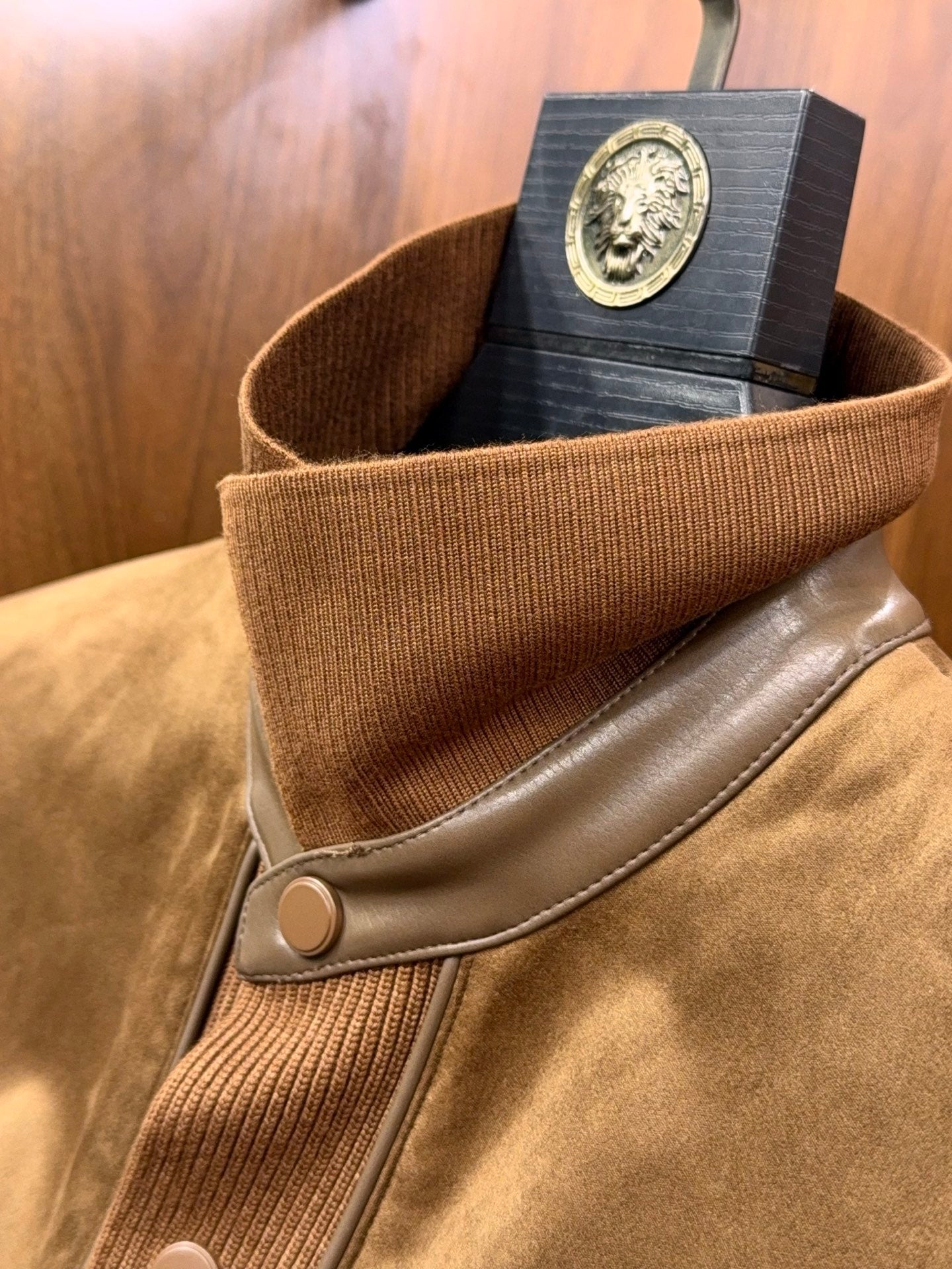 니트 스웨이드 자켓 (knit suede jacket)