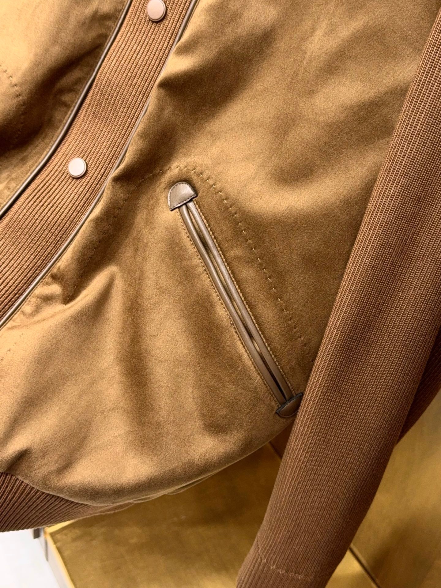니트 스웨이드 자켓 (knit suede jacket)