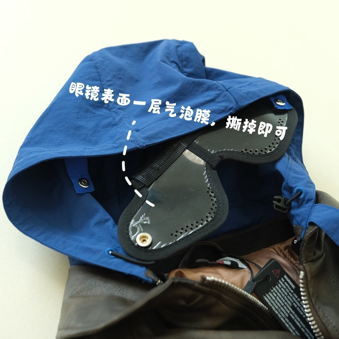 레트로 봄버 가죽자켓