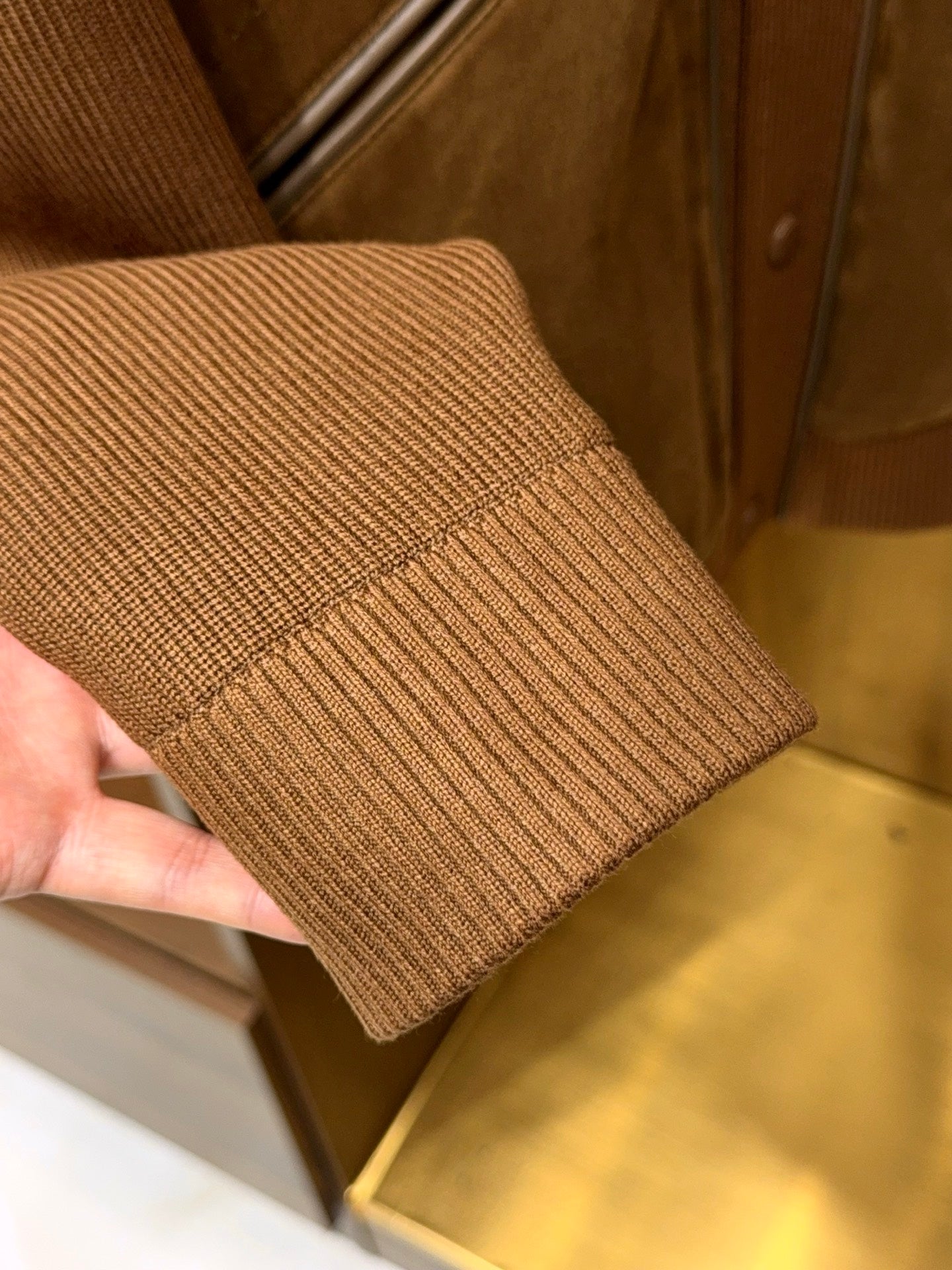 니트 스웨이드 자켓 (knit suede jacket)