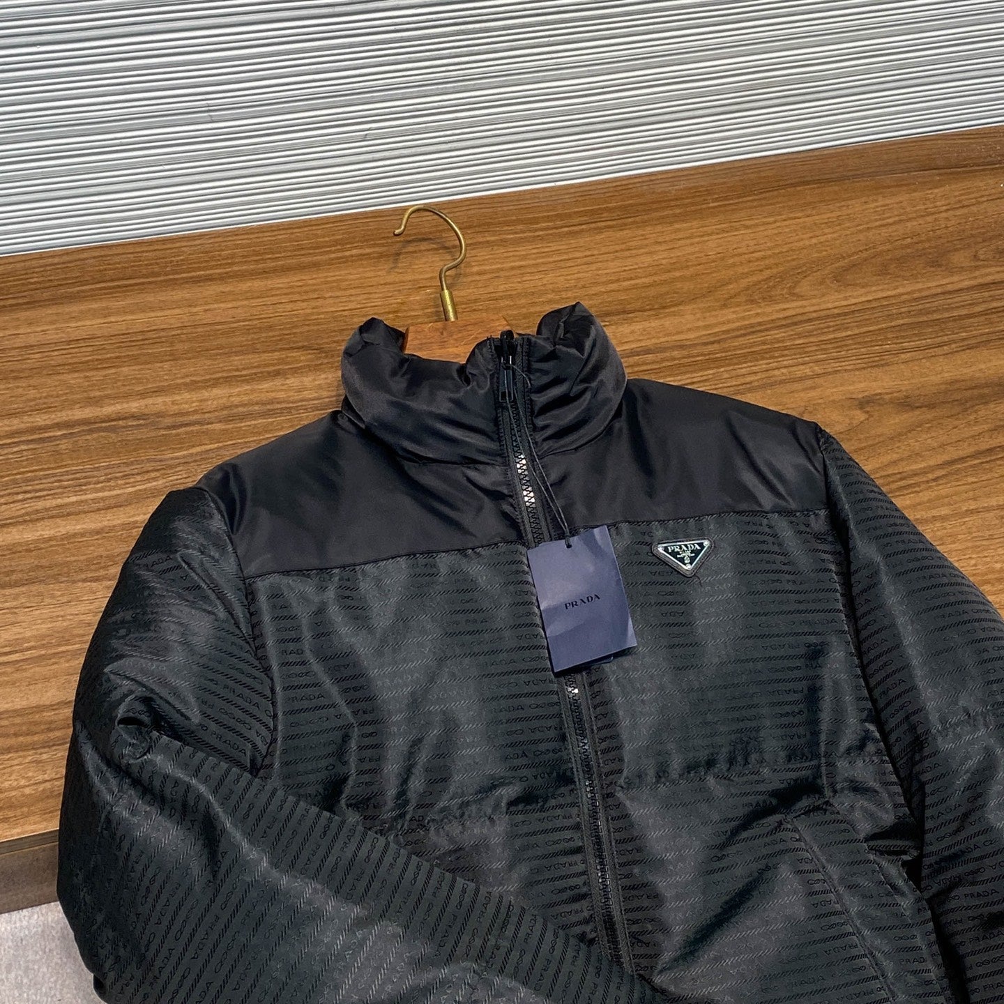 스탠드 칼라 양면패딩 (stand collar padding)