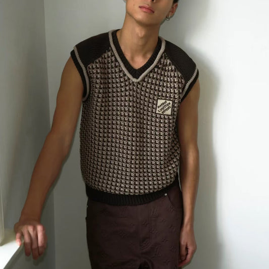 자카드 코튼조끼 (Jacquard cotton vest)