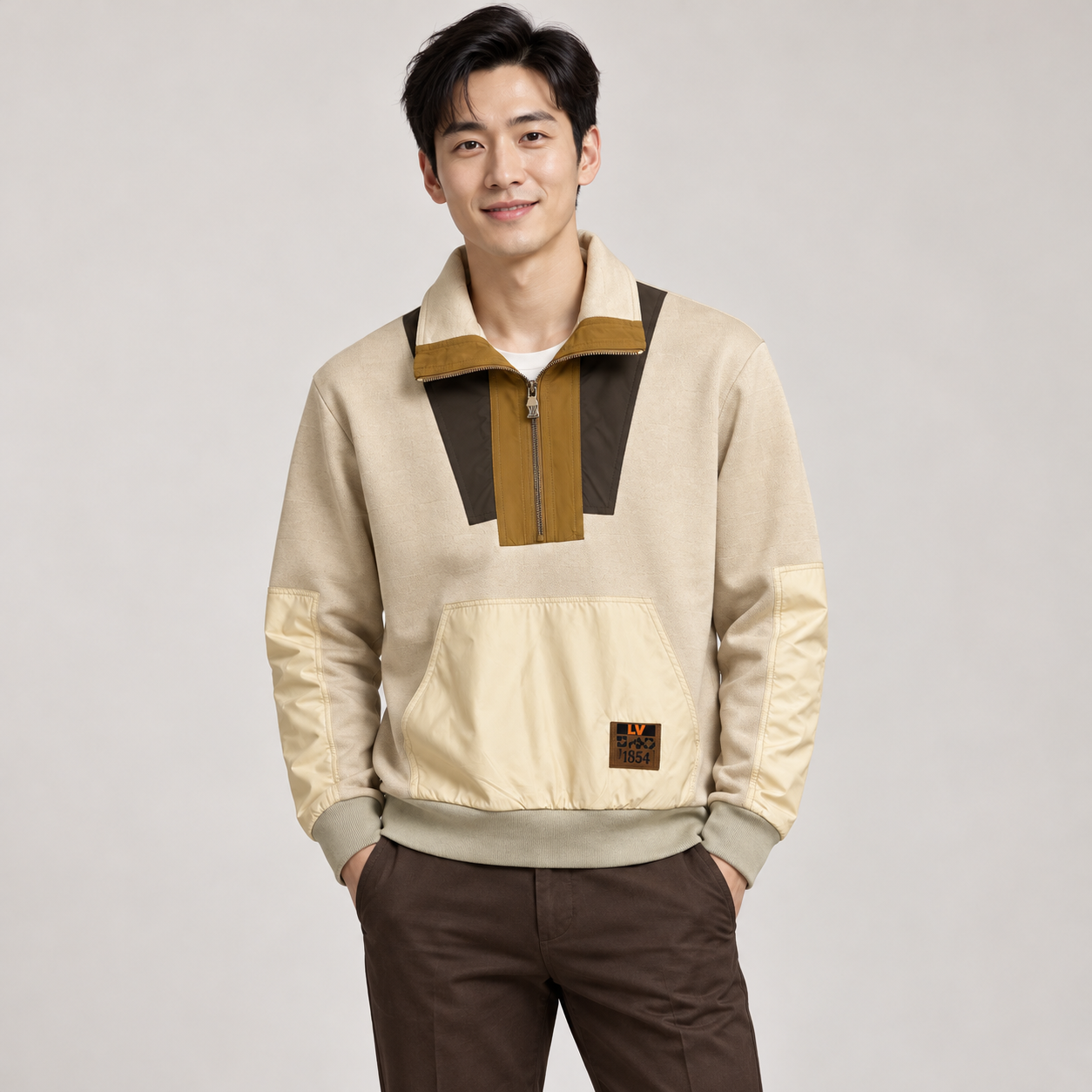 하이브리드 하프 집 (hybrid half zip)
