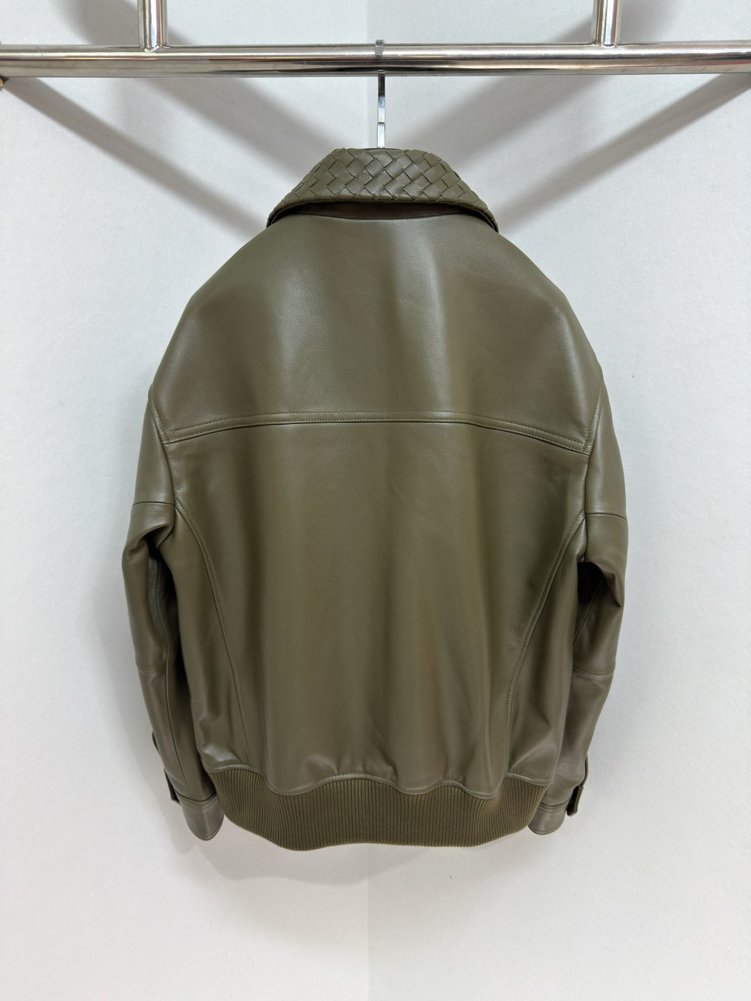우븐 가죽자켓 (woven leather jacket)