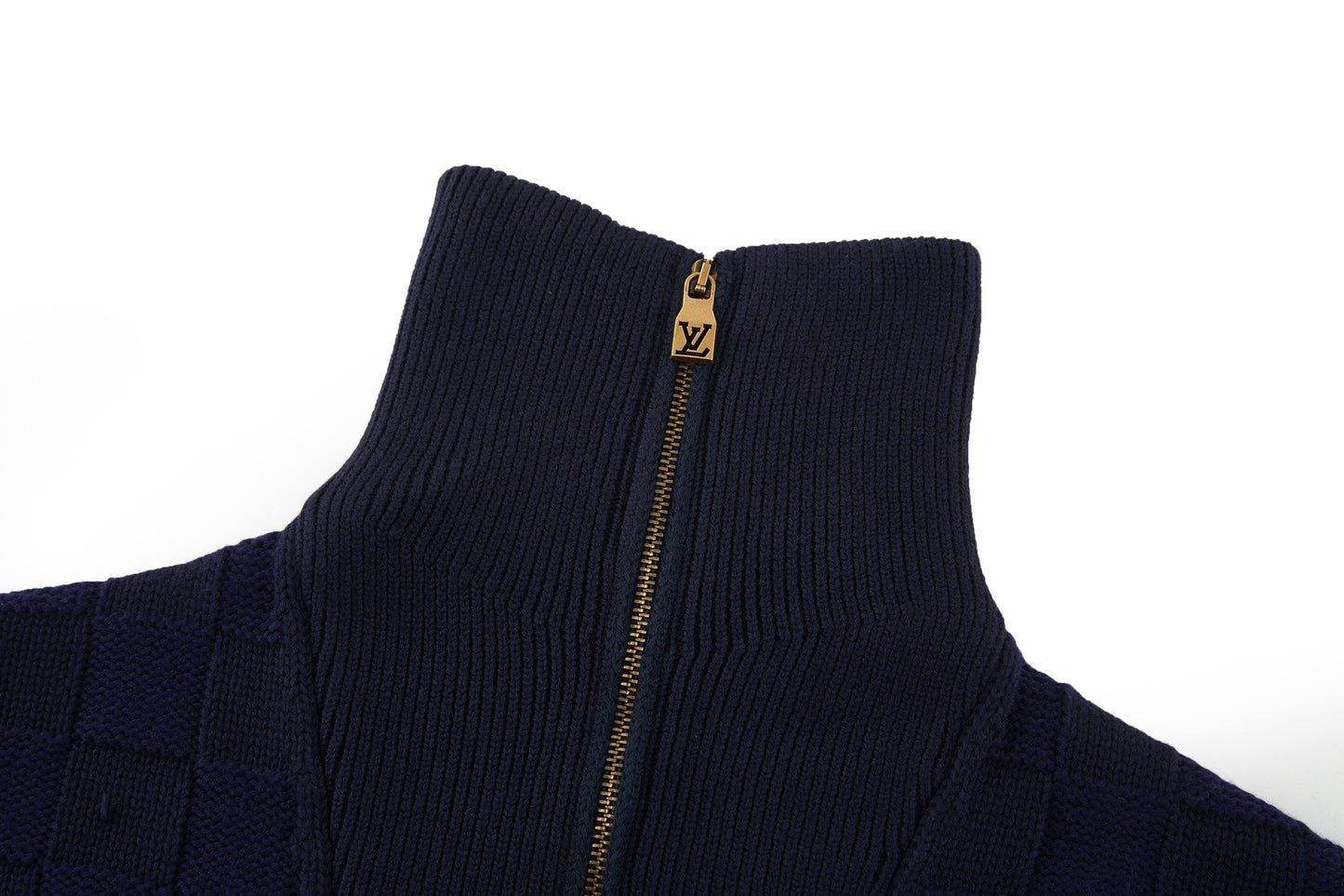 체크 집업 가디건 (Checked zip-up cardigan)