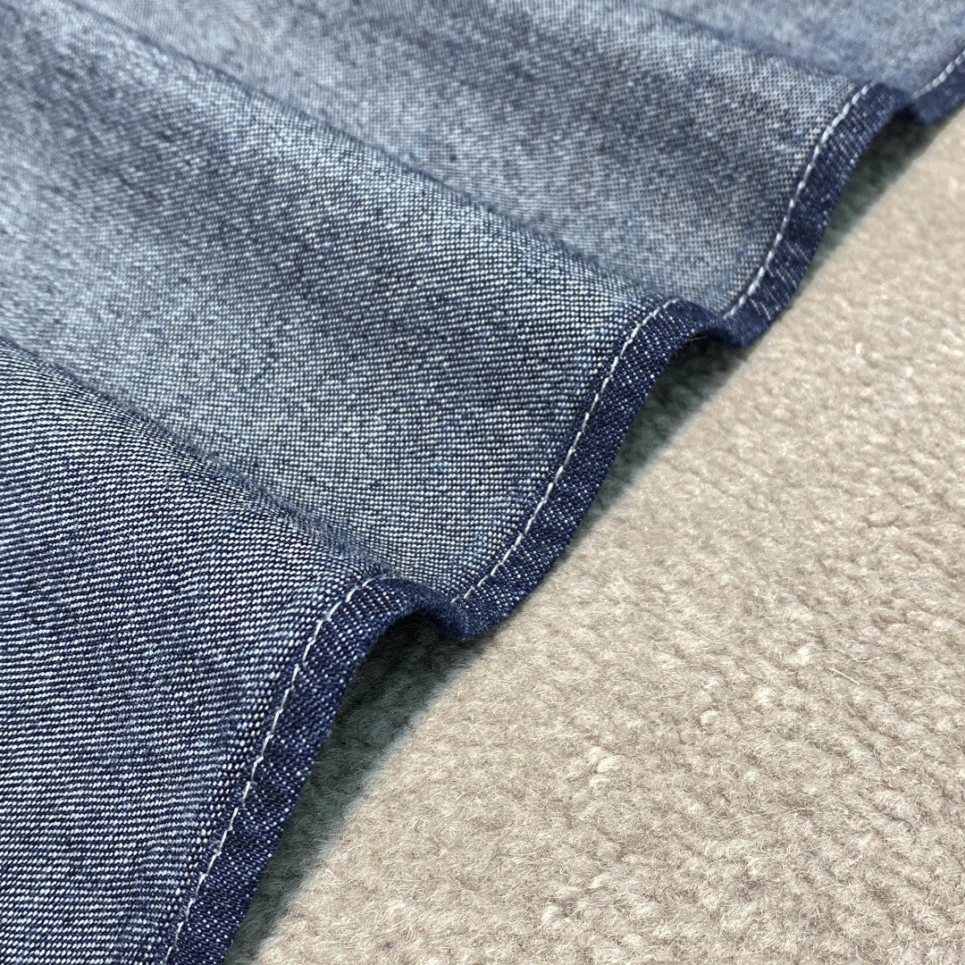 코튼 칼라 데님 셔츠 (cotton collar denim shirt)