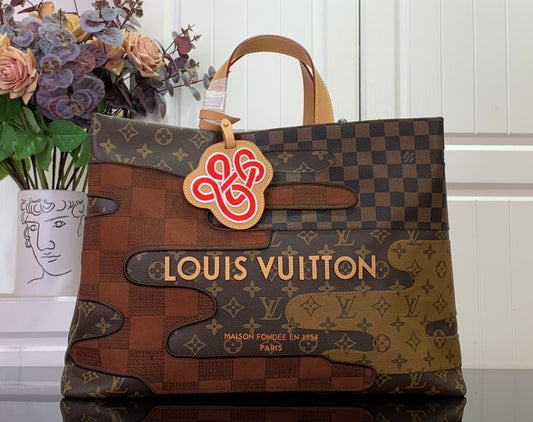 컬러블록니고 토트백 (Colorblock Nigo Tote Bag)