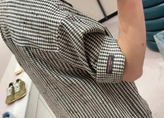 하운드투스 반팔셔츠 (Houndstooth short sleeve shirt)