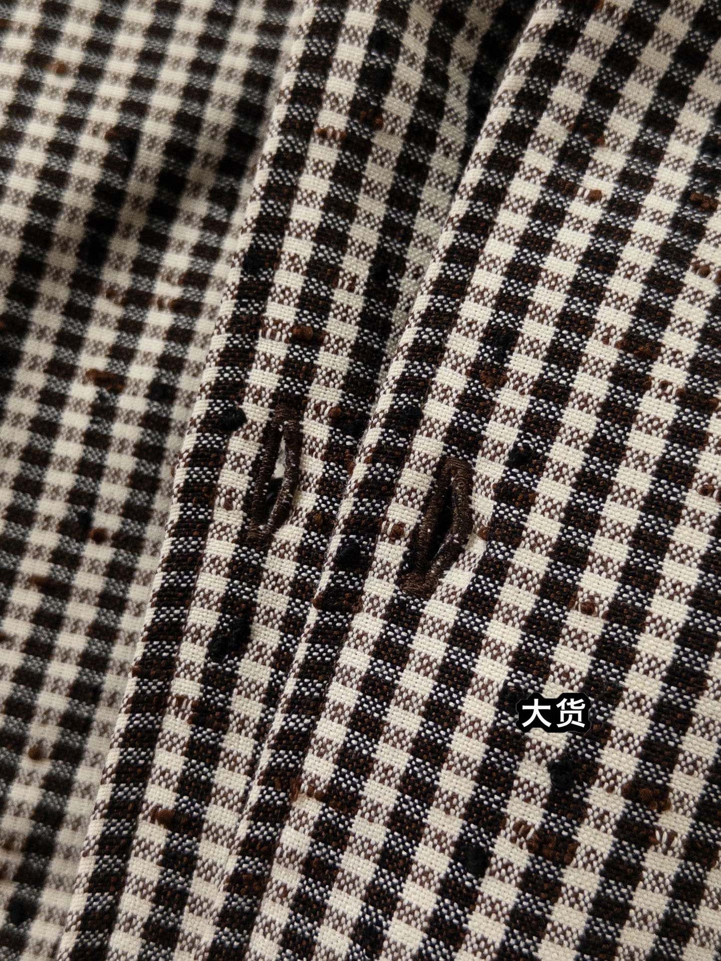 하운드투스 반팔셔츠 (Houndstooth short sleeve shirt)