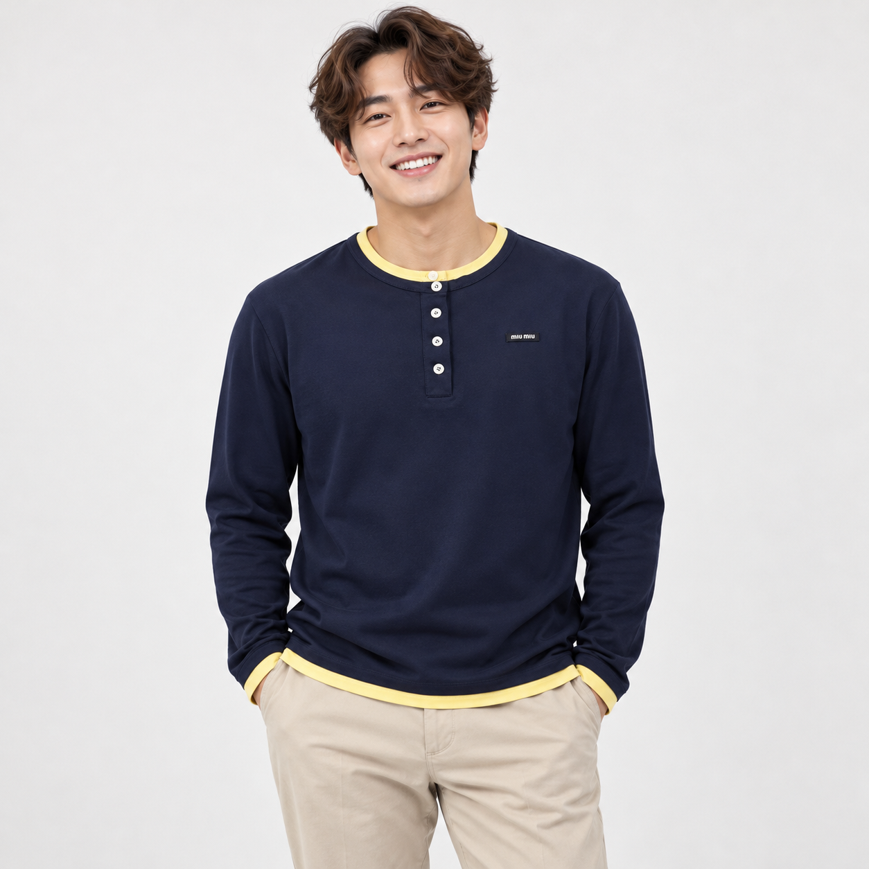 헨리넥 티셔츠 (Henley T-shirt)