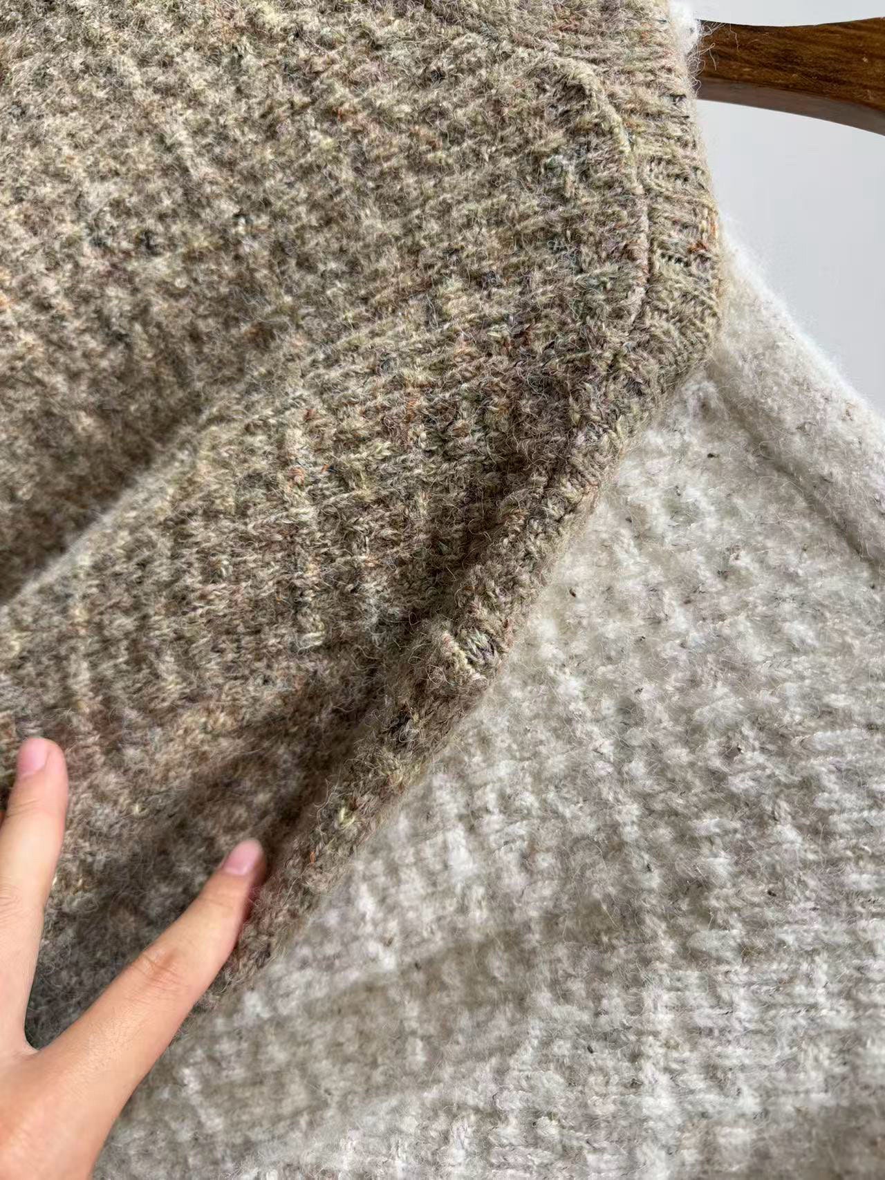 직조 니트가디건 (Woven knit cardigan)