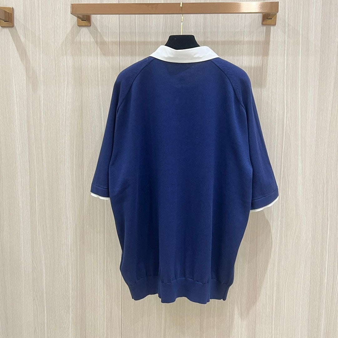 K476442.3 자수 라펠티셔츠