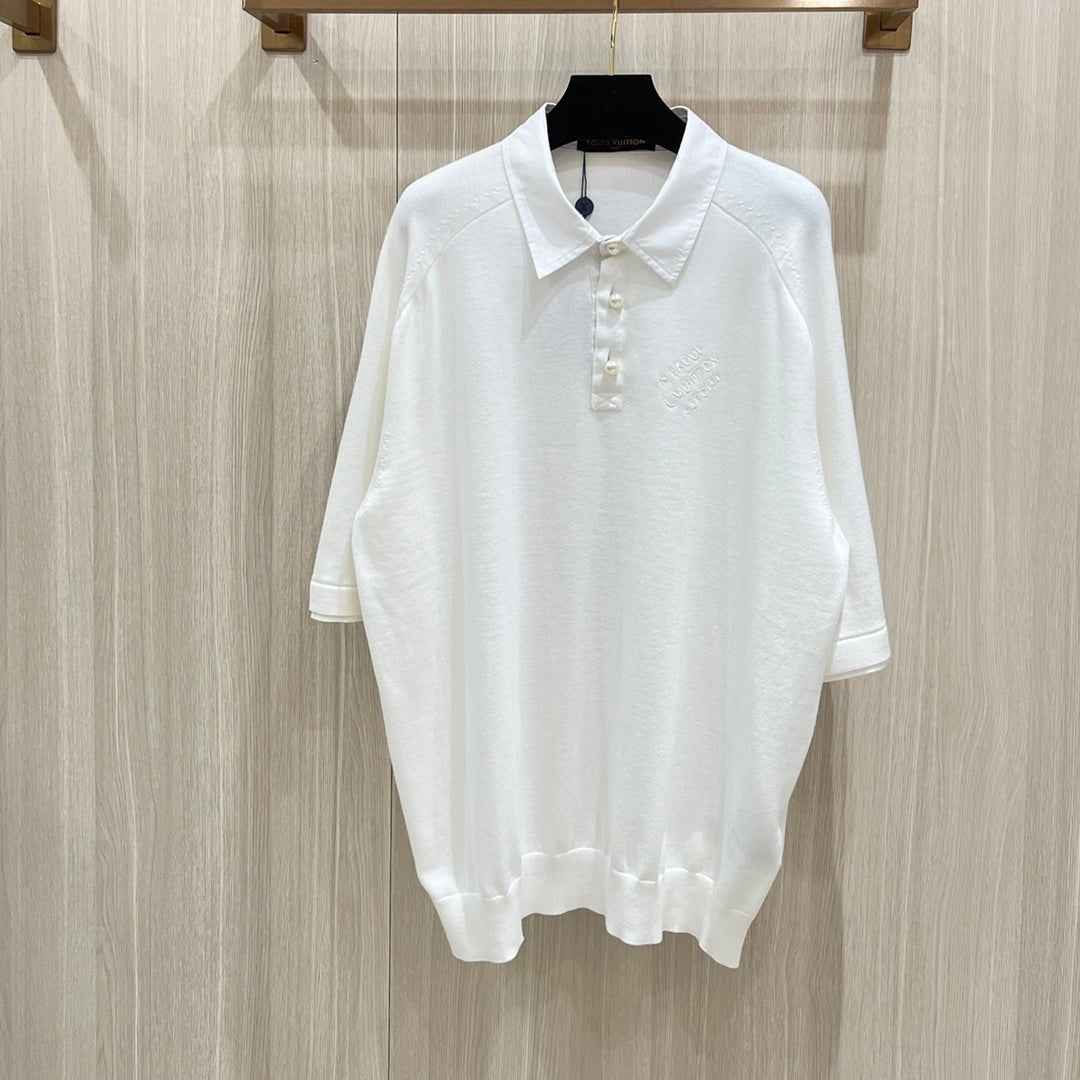 K476442.3 자수 라펠티셔츠