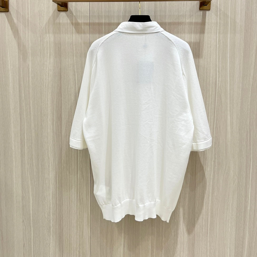 K476442.3 자수 라펠티셔츠