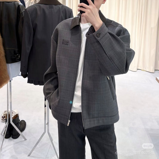 레터 가죽 자켓 (letter leather jacket)