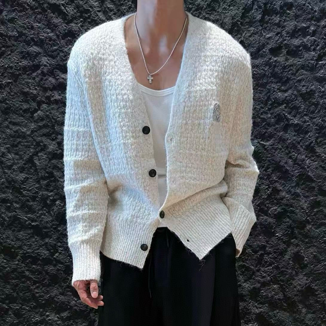 직조 니트가디건 (Woven knit cardigan)