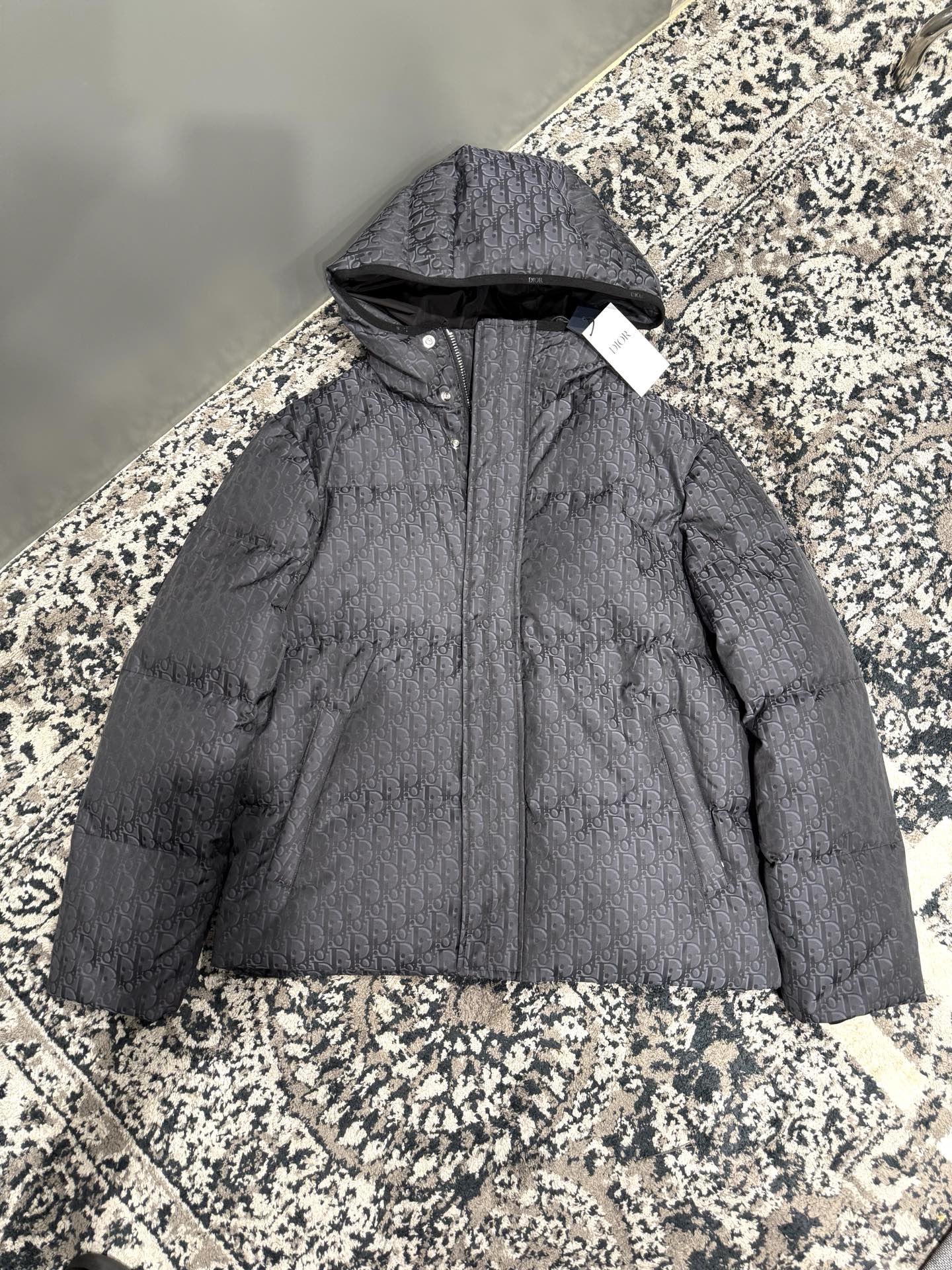 오블리크 다운 후드재킷 (Oblique down hooded jacket)
