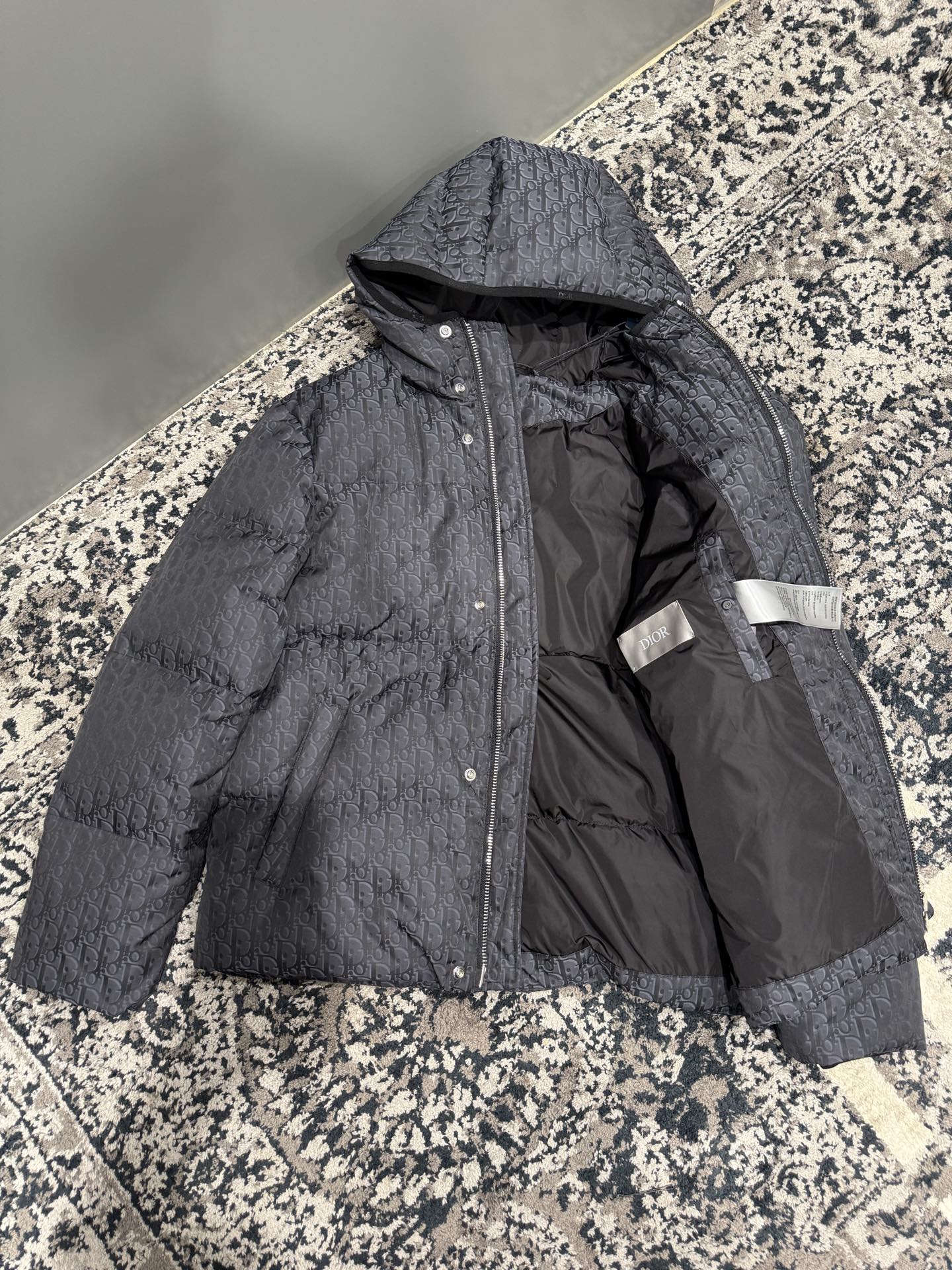 오블리크 다운 후드재킷 (Oblique down hooded jacket)