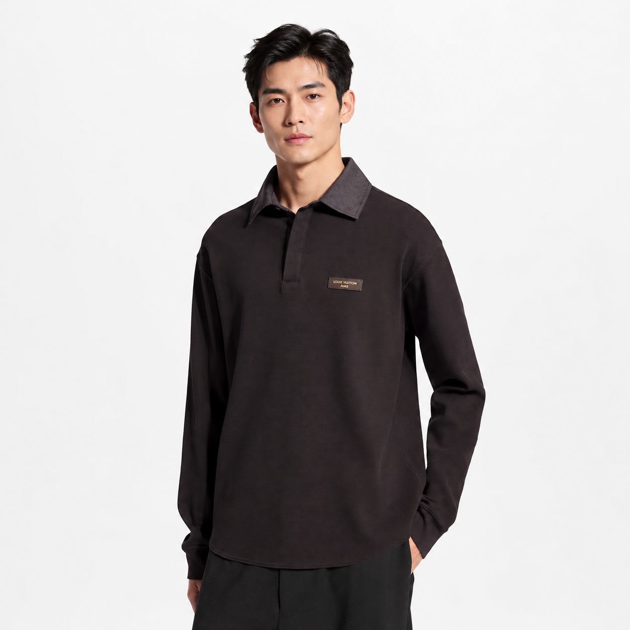 롱 슬리브드 폴로 셔츠 (Long-sleeved polo shirt)