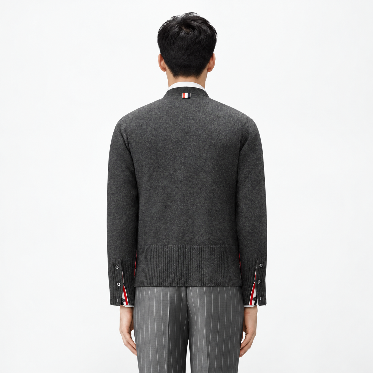 케이블 스티치 가디건 (Color-block knit cardigan)