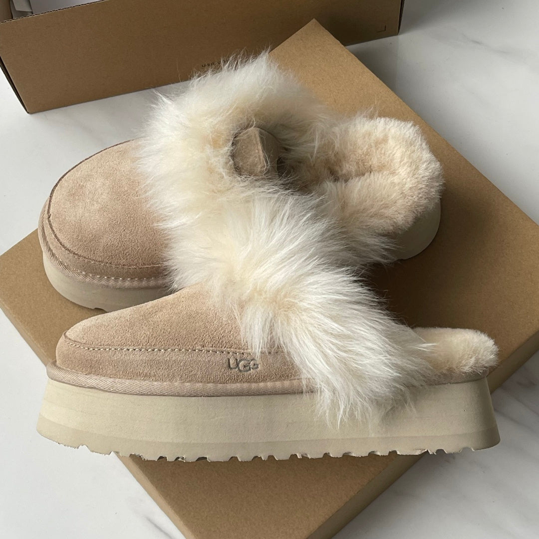퍼 샌들 (fur sandals)