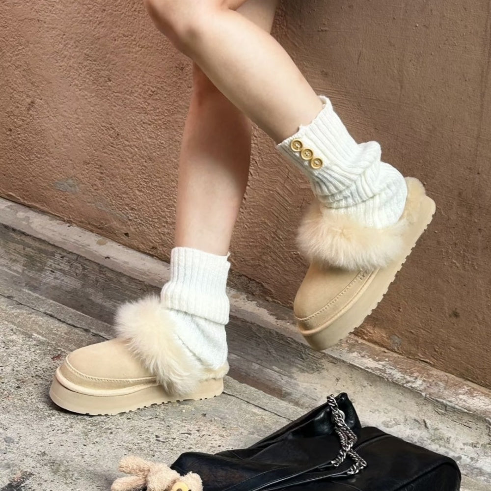 퍼 샌들 (fur sandals)