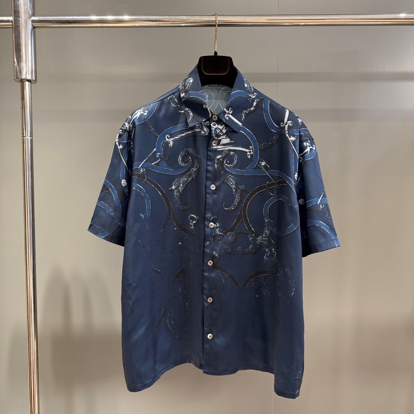 롱캔버스 반팔셔츠 (Long canvas short-sleeved shirt)