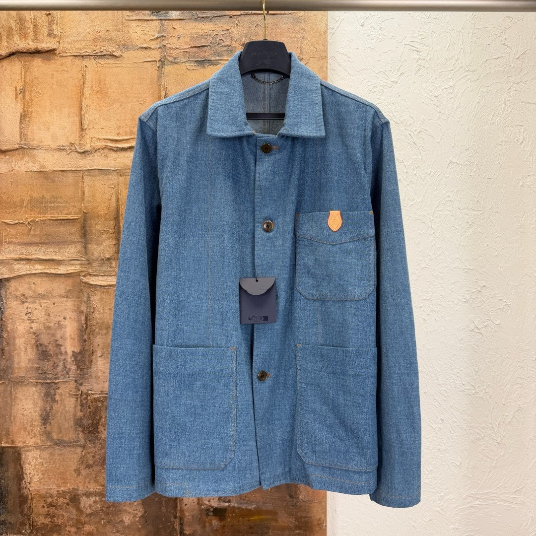 블렌드 데님 워크 재킷, 진 (Blend denim work jacket, jeans)
