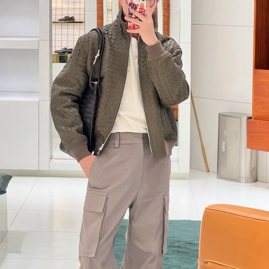 루즈 가죽자켓 (loose leather jacket)