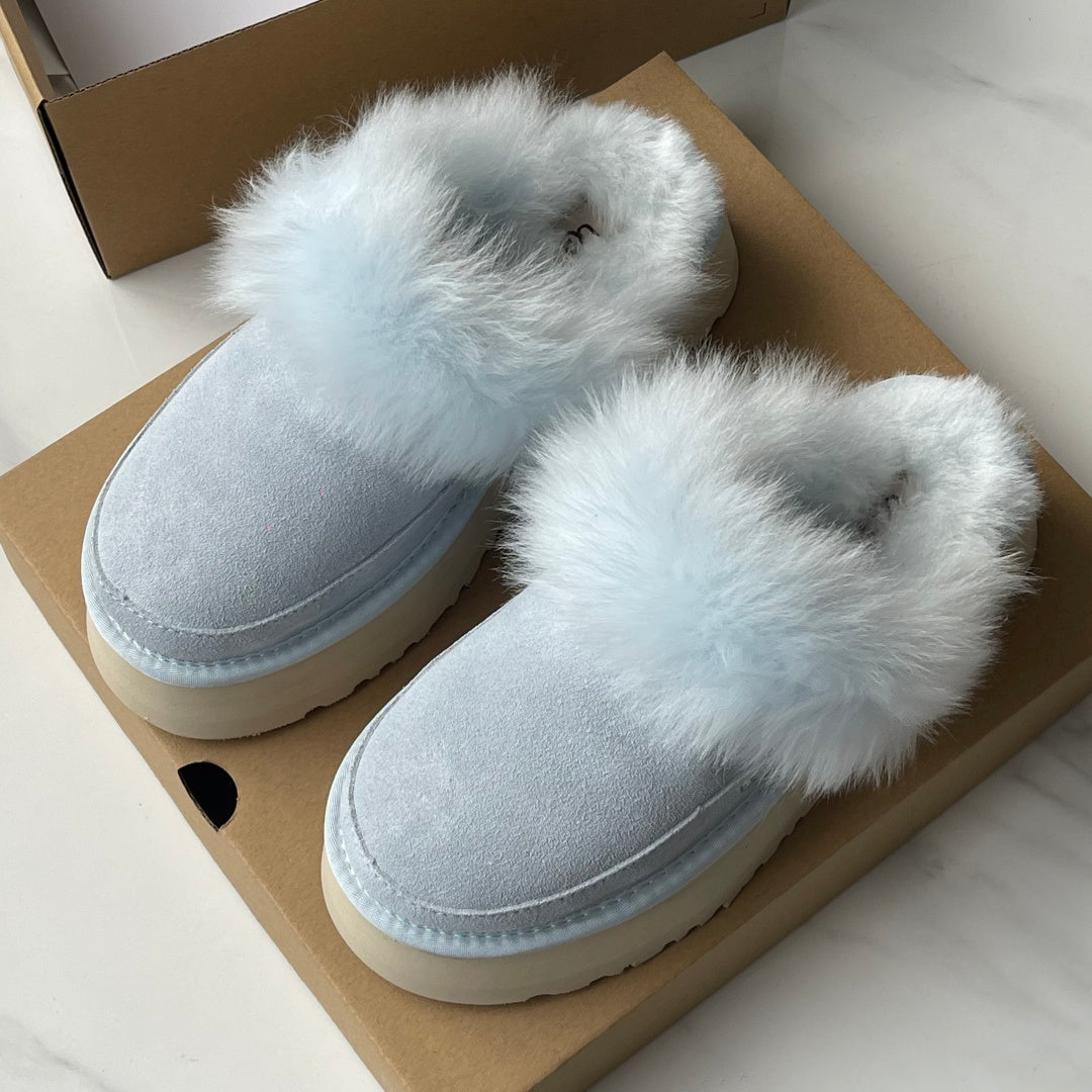 퍼 샌들 (fur sandals)