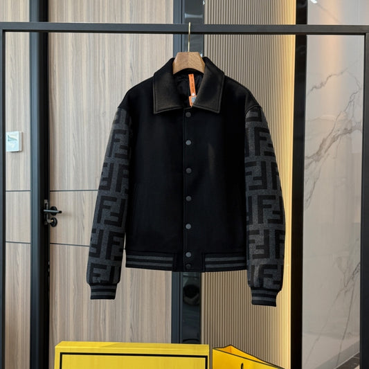 울 봄버 야구점퍼 (Wool bomber baseball jacket)