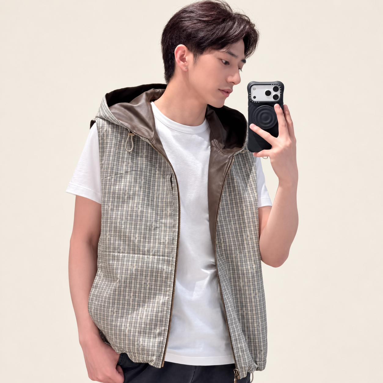 리버서블 후드 베스트 (Reversible Hooded Vest)