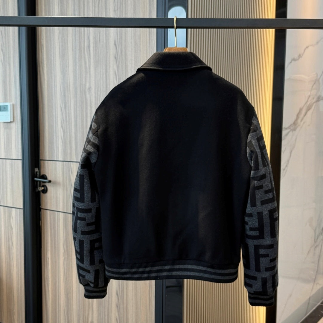 울 봄버 야구점퍼 (Wool bomber baseball jacket)