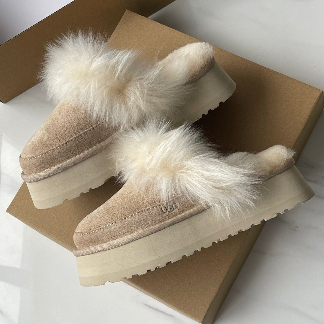 퍼 샌들 (fur sandals)