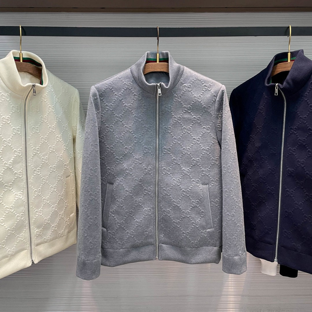 풀집 니트 재킷 (Full-zip knit jacket)