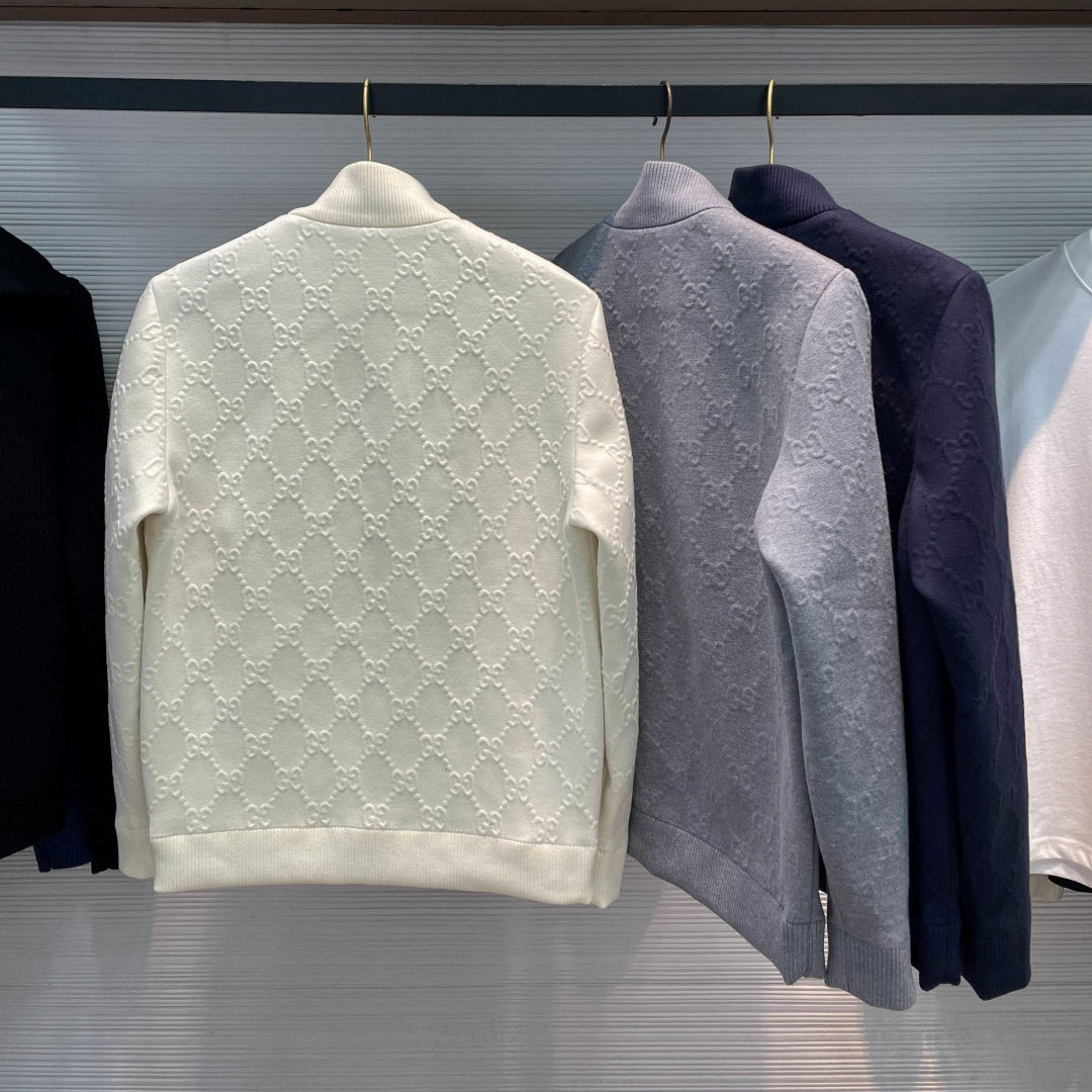 풀집 니트 재킷 (Full-zip knit jacket)