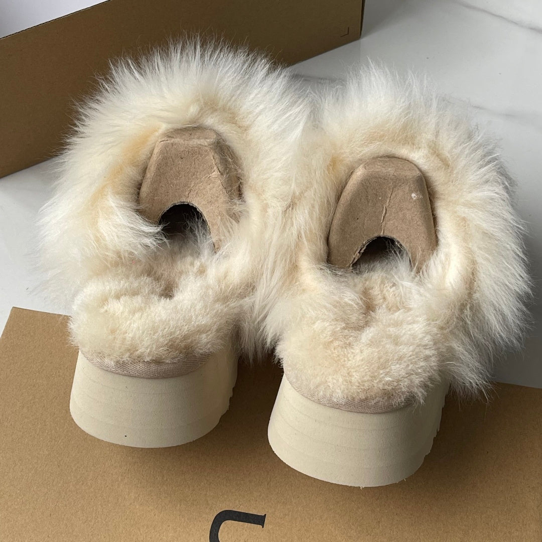 퍼 샌들 (fur sandals)