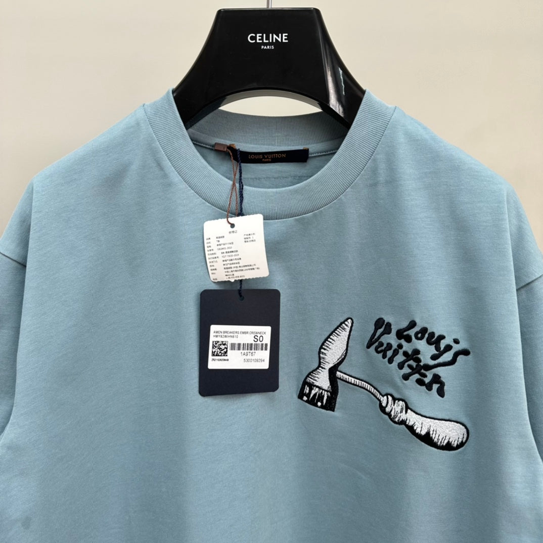 K330 355912 라운드자수티셔츠